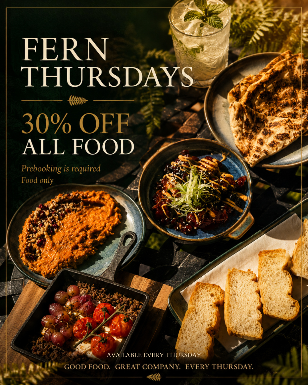 Forge & Fern Offer 30% Off of Food